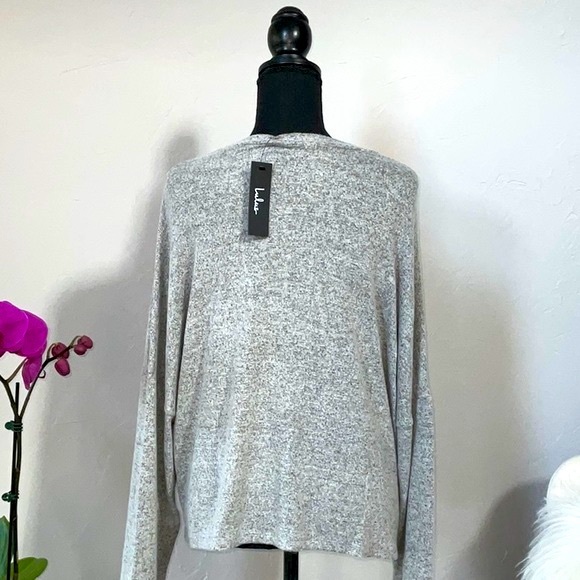 Lulus Long Sleeve Gray Sweater Top - Picture 9 of 10